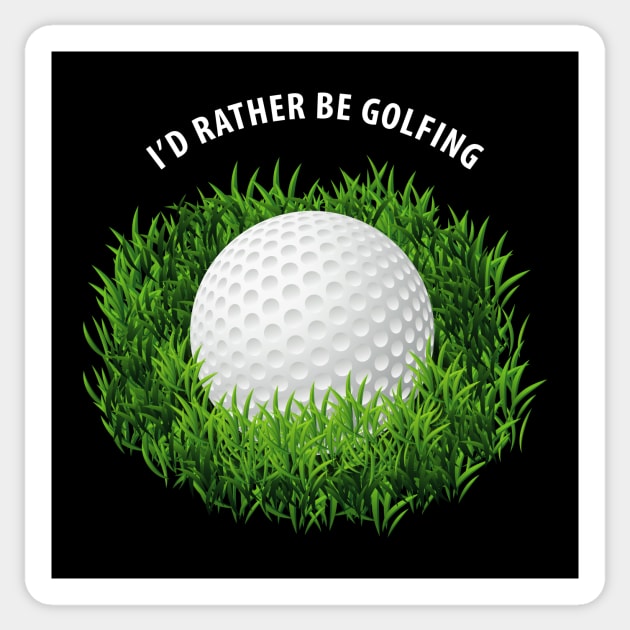 Golf Ball In The Grass Sticker by SWON Design